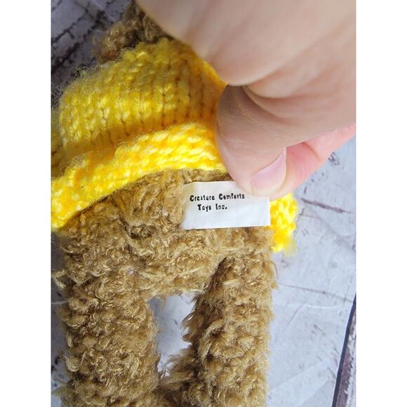 Brown Moose Yellow Knitted New Hanpshire Sweater Plush Stuffed Animal Gift Toy - Picture 6 of 7